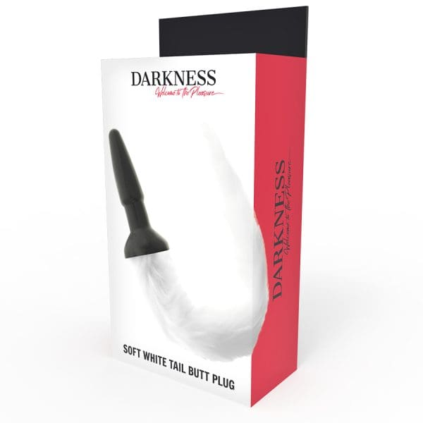 DARKNESS - SILICONE ANAL PLUG WITH WHITE TAIL 3